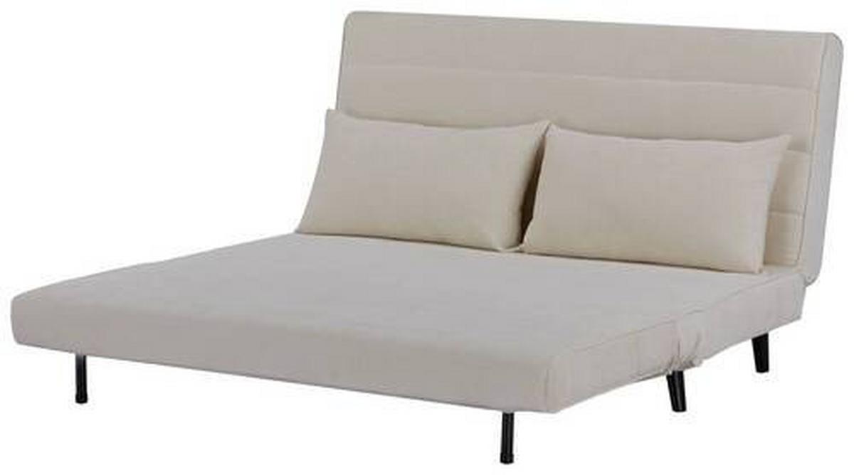 Rozkládací křeslo NIGHT 140, jemný béžový manšestr - šedá/černá, Moderní, dřevo/textil (141/81/90cm) - Mömax