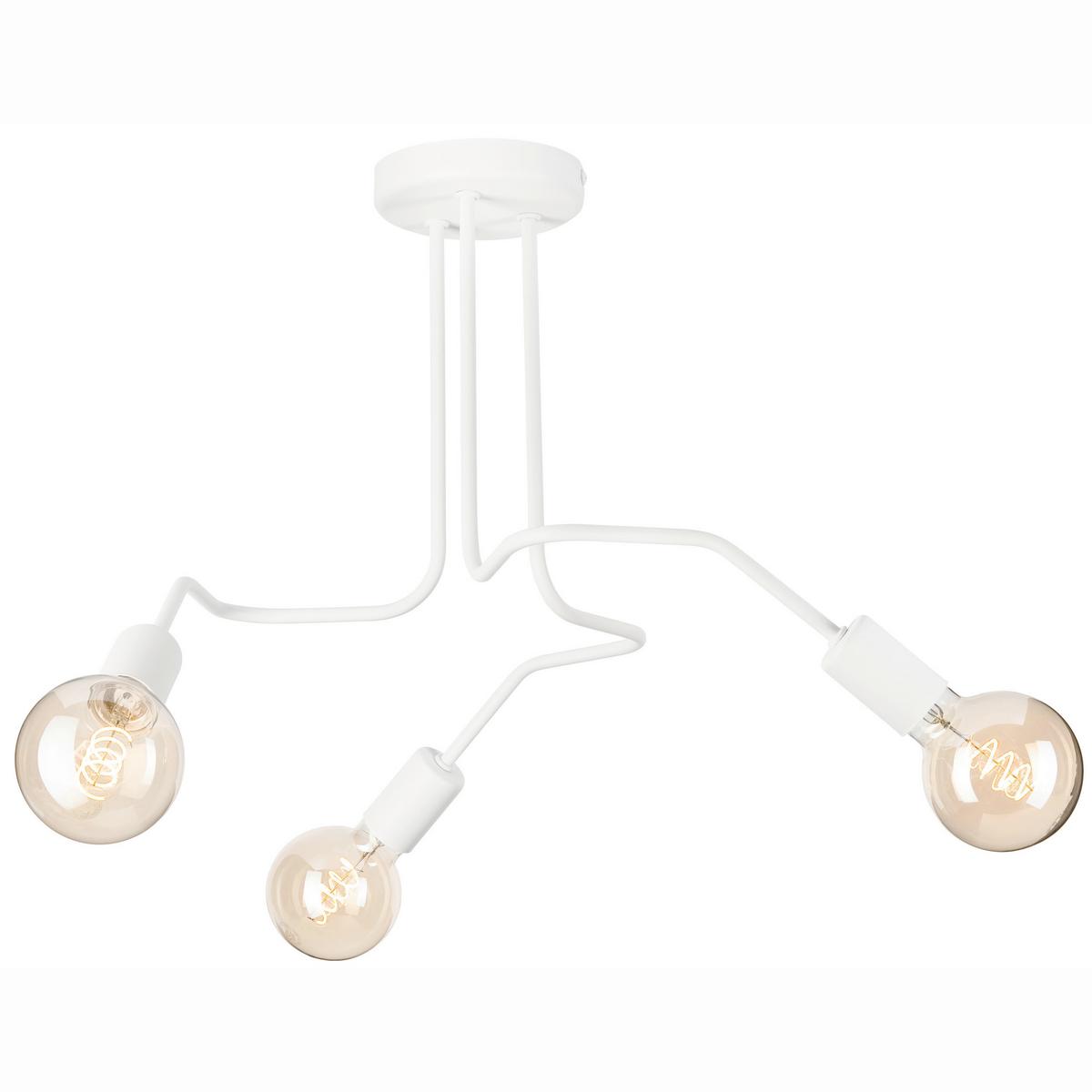 Deckenleuchte Domino Weiß Hochglanz D: 55 cm - Weiß Hochglanz, Design, Metall (55/40cm)