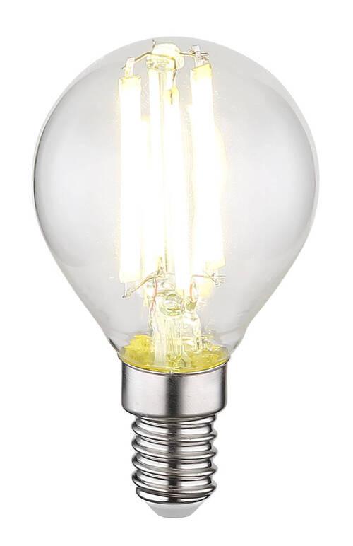 LED žárovka 6 Watt, E14 - čiré, kov/sklo (4,5/7,8cm) - Globo