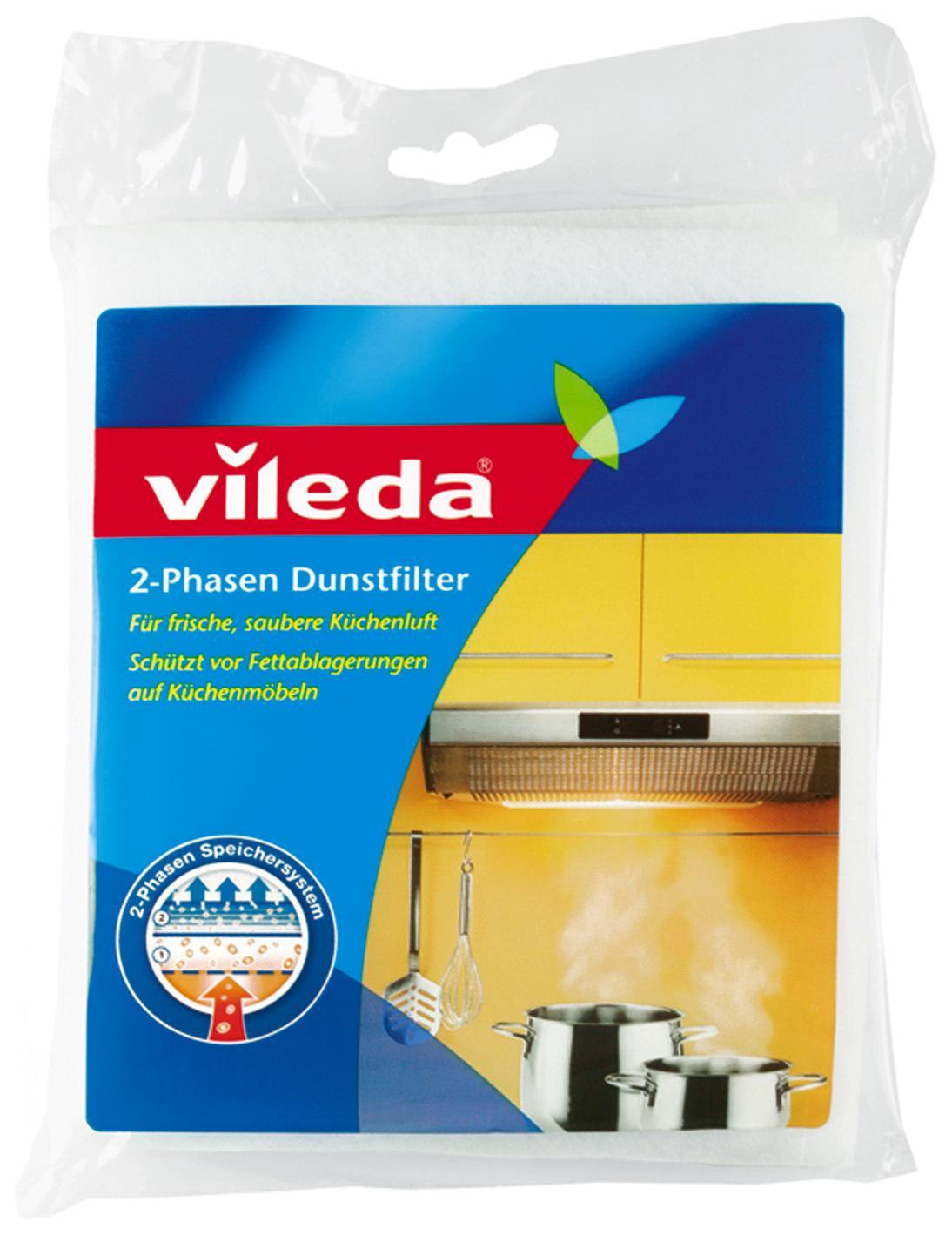 Dunstabzugsfilter Vileda Dunstfilter - Weiß, Textil (26,5/36,3/2,5cm) - Vileda