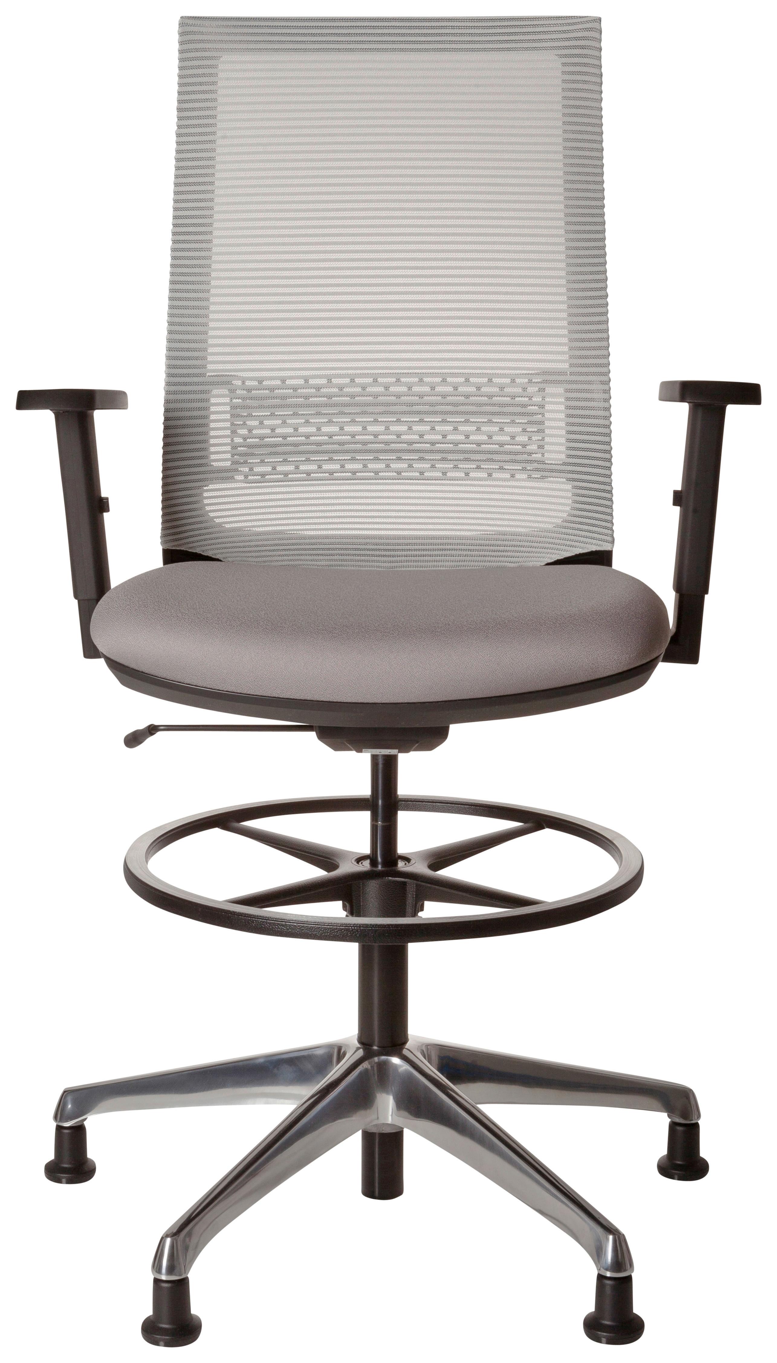 Bürostuhl Top Werk 99 Grau Bis 150 Kg - Grau, Basics, Kunststoff/Textil (66/130/56cm) - MID.YOU
