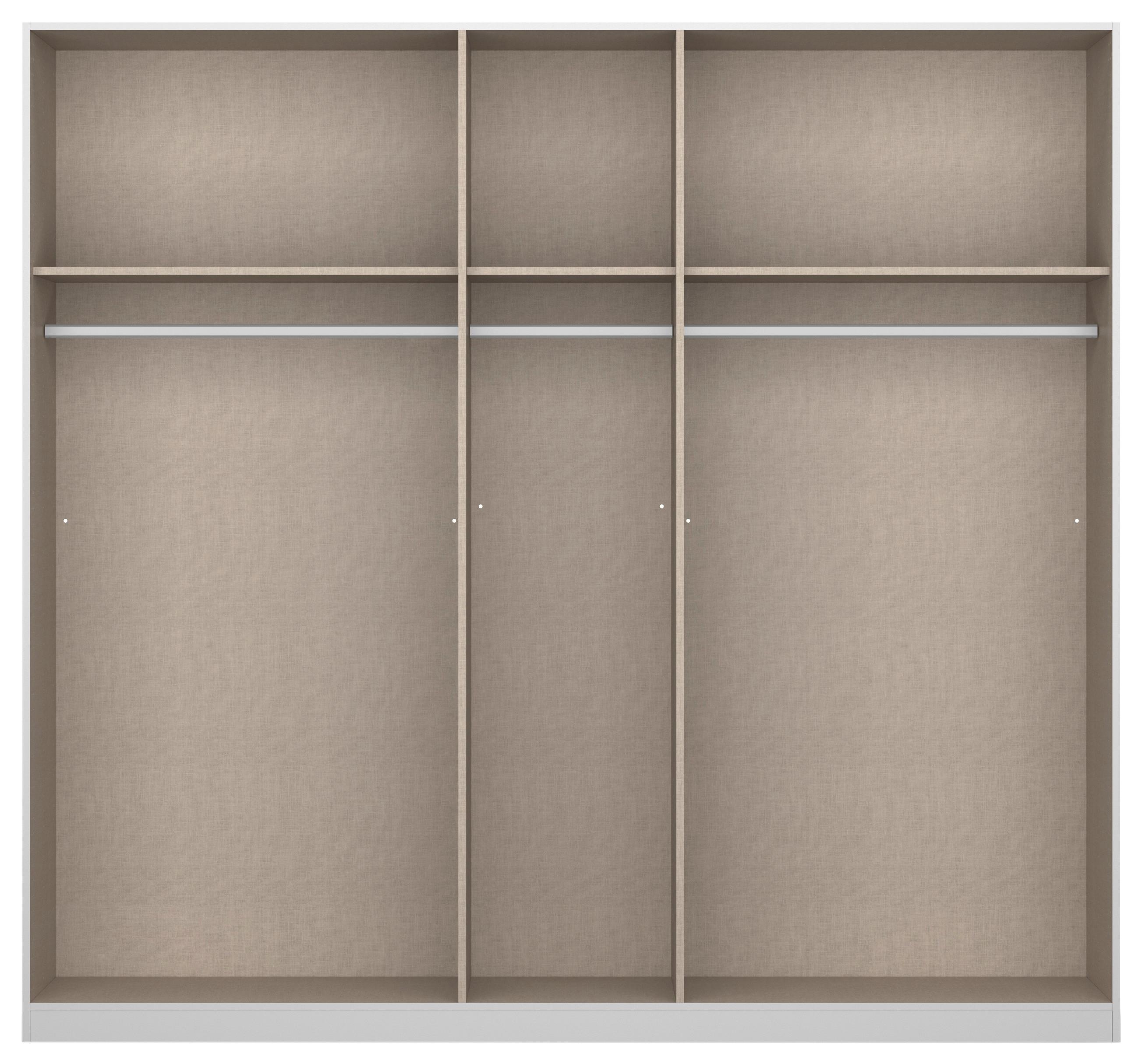 Drehtürenschrank Artemis 225cm Champagnerfarben/Eiche Dekor - Champagner/Eiche Artisan, MODERN, Glas/Holzwerkstoff (225/210/54cm) - Rauch Möbel