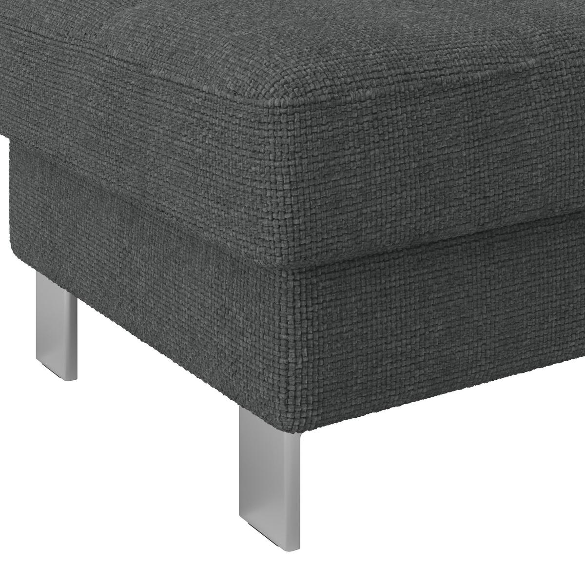 Hocker Savona - Anthrazit, MODERN, Textil (90/44/73cm) - Ondega