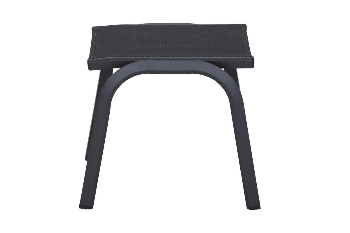 Gartenhocker Metall/Kunststoff Anthrazit Wetterfest - Anthrazit, KONVENTIONELL, Kunststoff/Metall (52/45/52cm) - Siena Garden