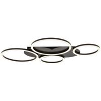 Led-deckenleuchte, 4000k Big - Schwarz, MODERN, Kunststoff/Metall (82/52/5cm)