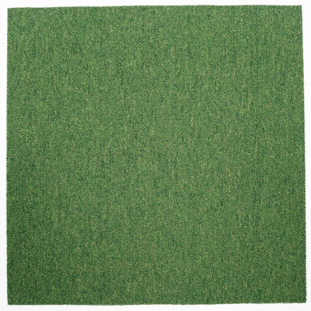 Teppichfliese Grün Mustang 50x50 cm Florhöhe 3 mm