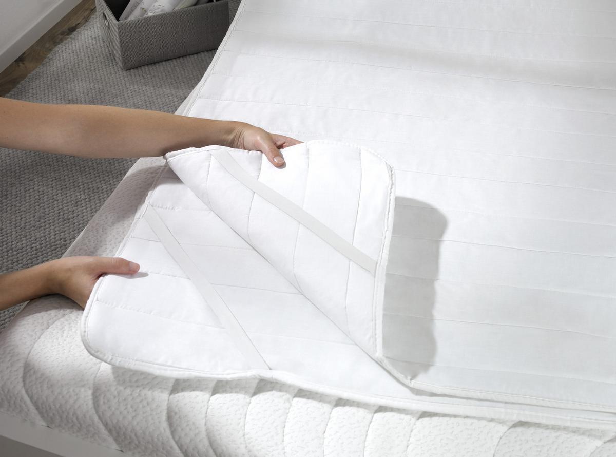 Unterbett Ramona 95x195 Cm Baumwolle/polyester - Weiß, KONVENTIONELL, Textil (95/195cm) - Ele