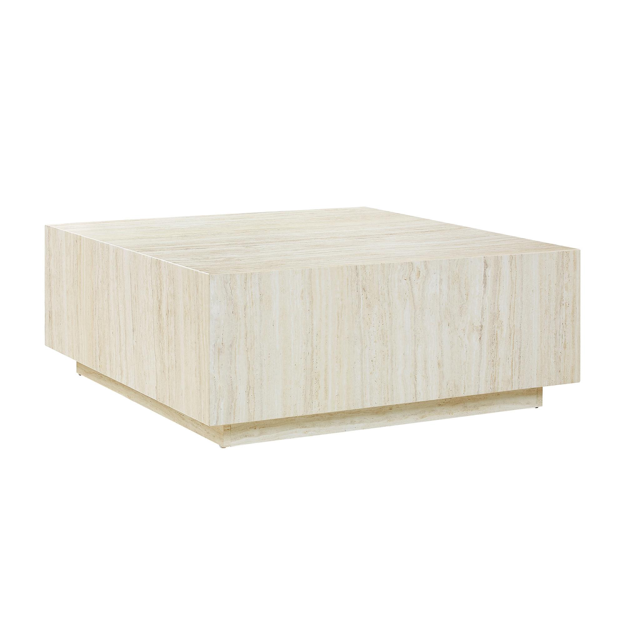 Couchtisch Beige B: 90 Cm - Beige, Design, Holzwerkstoff (90/90/35cm) - Livetastic