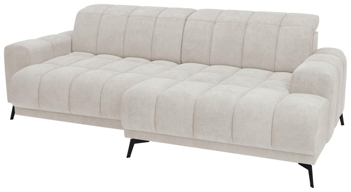 Rohová sedačka LAYA, pravá, krémová tkanina MEMPHIS - krémová, Moderní, textil (250/155cm) - Premium Living