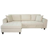 Ecksofa Moritz Creme S: ca. 155x265 cm - Creme, Trend, Textil (155/265cm)