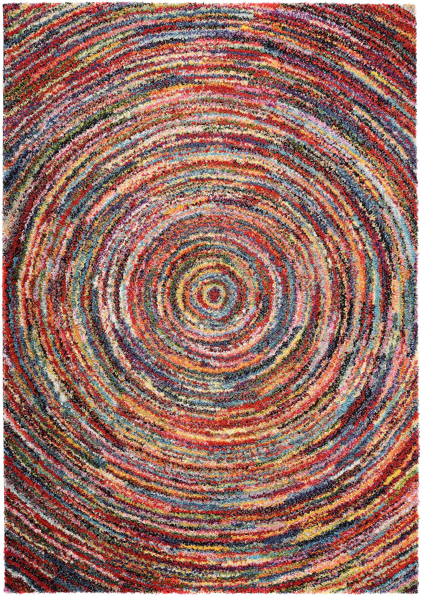 Webteppich Sixteen Round Multicolor 160x230 cm - Multicolor, Trend, Textil (160/230cm) - Novel