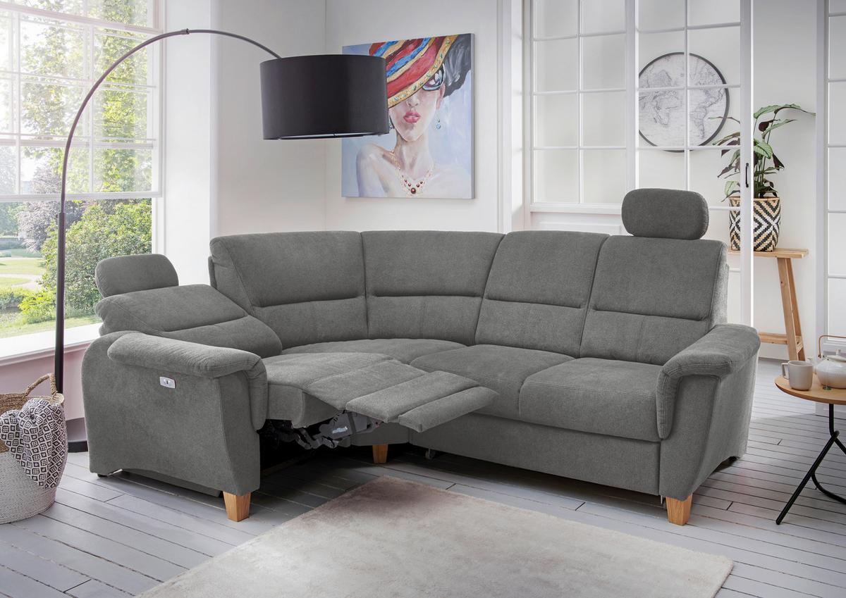 Eckcouch mit USB-Anschluss und motorischer Relaxfunktion