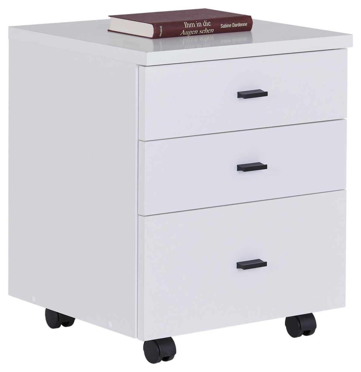 Rollcontainer Weiß 4 You New 2 YUK 13 43x53x40 cm - Weiß, MODERN, Holzwerkstoff (43/53/40cm)