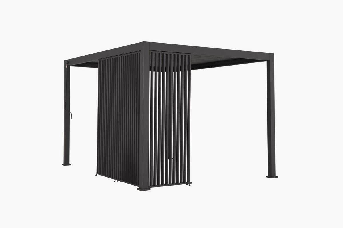 Lamellenteil Deluxe/classic Anthrazit - Vertikal - Anthrazit, MODERN, Metall (123/240/10cm) - Gardenson