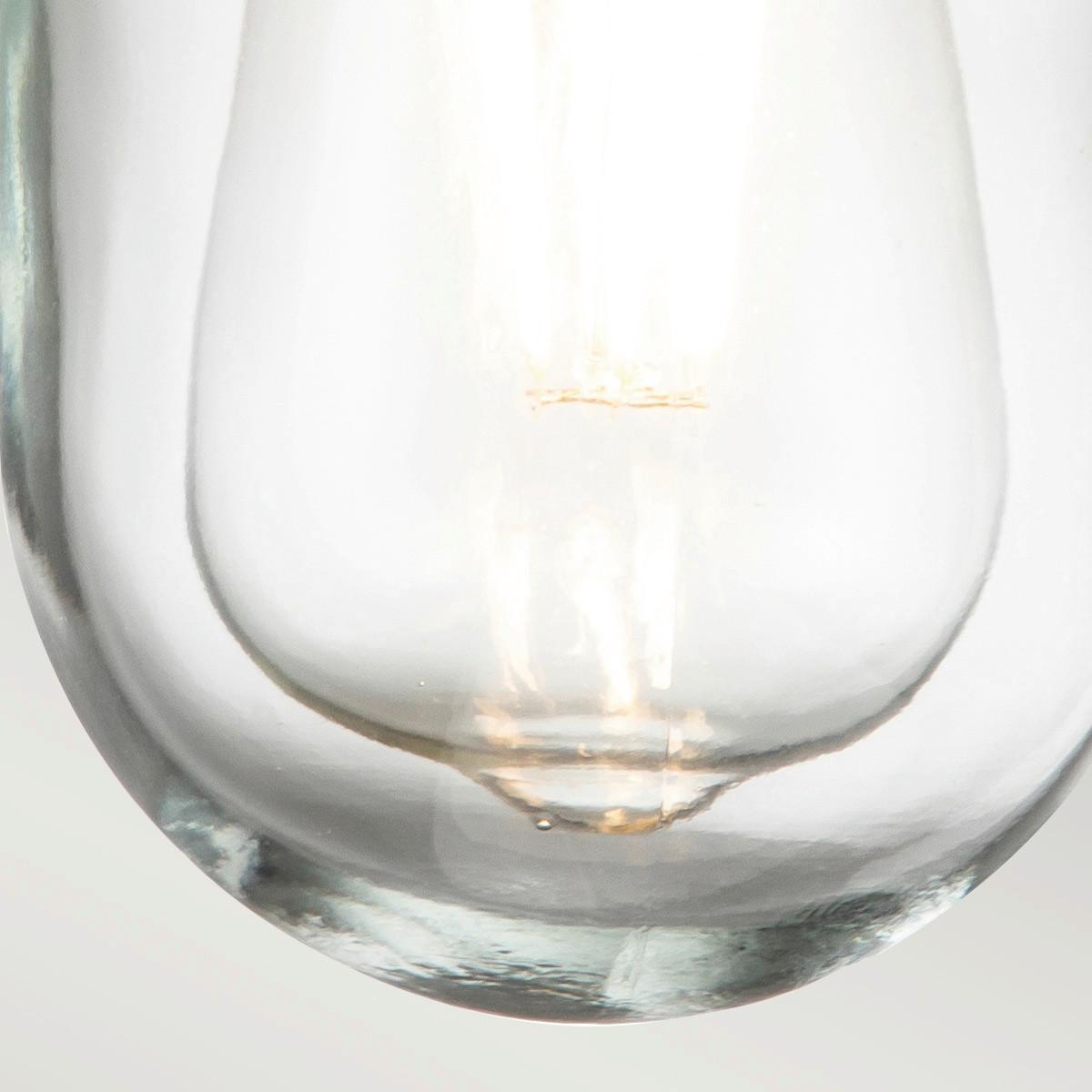 Außenwandleuchte Porto - Grau, Design, Glas/Metall (11,5/18,8cm) - Elstead Lighting