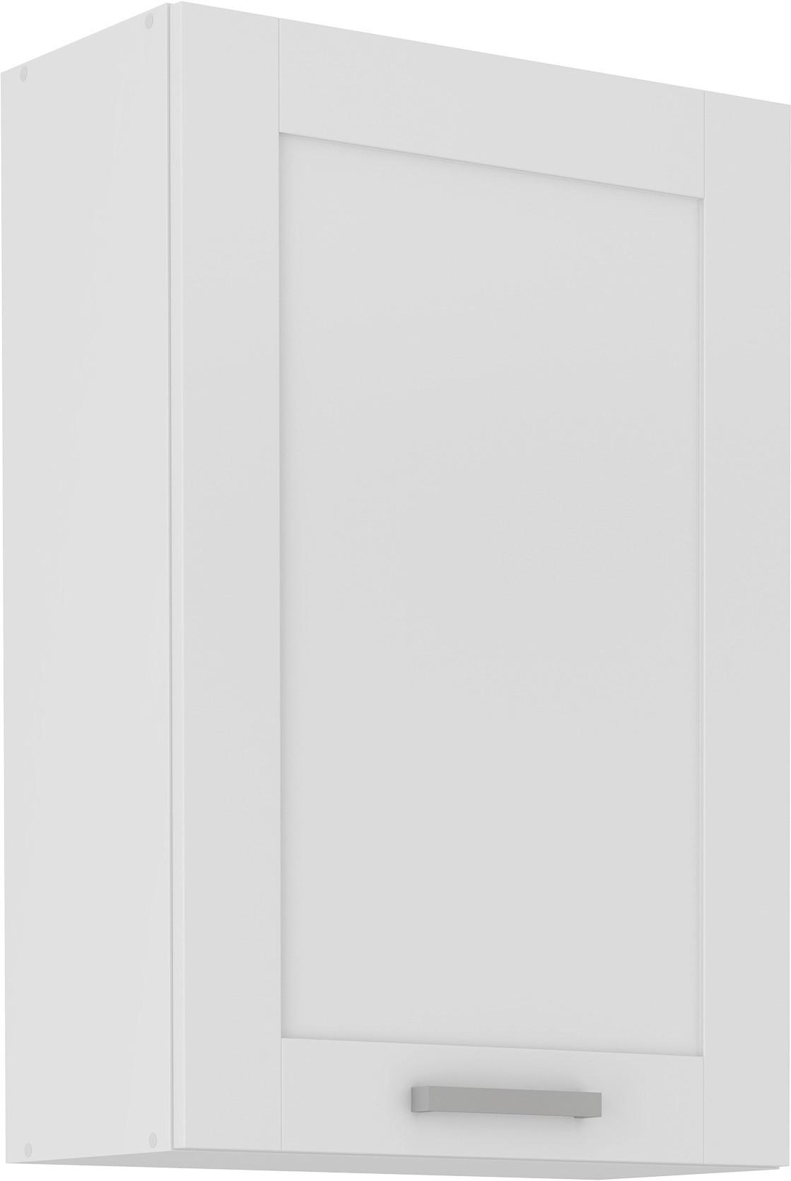 Küchenoberschrank Luisa B: 60 Cm Weiß 1 Drehtür - Weiß, ROMANTIK / LANDHAUS, Holzwerkstoff (60/90/31cm)