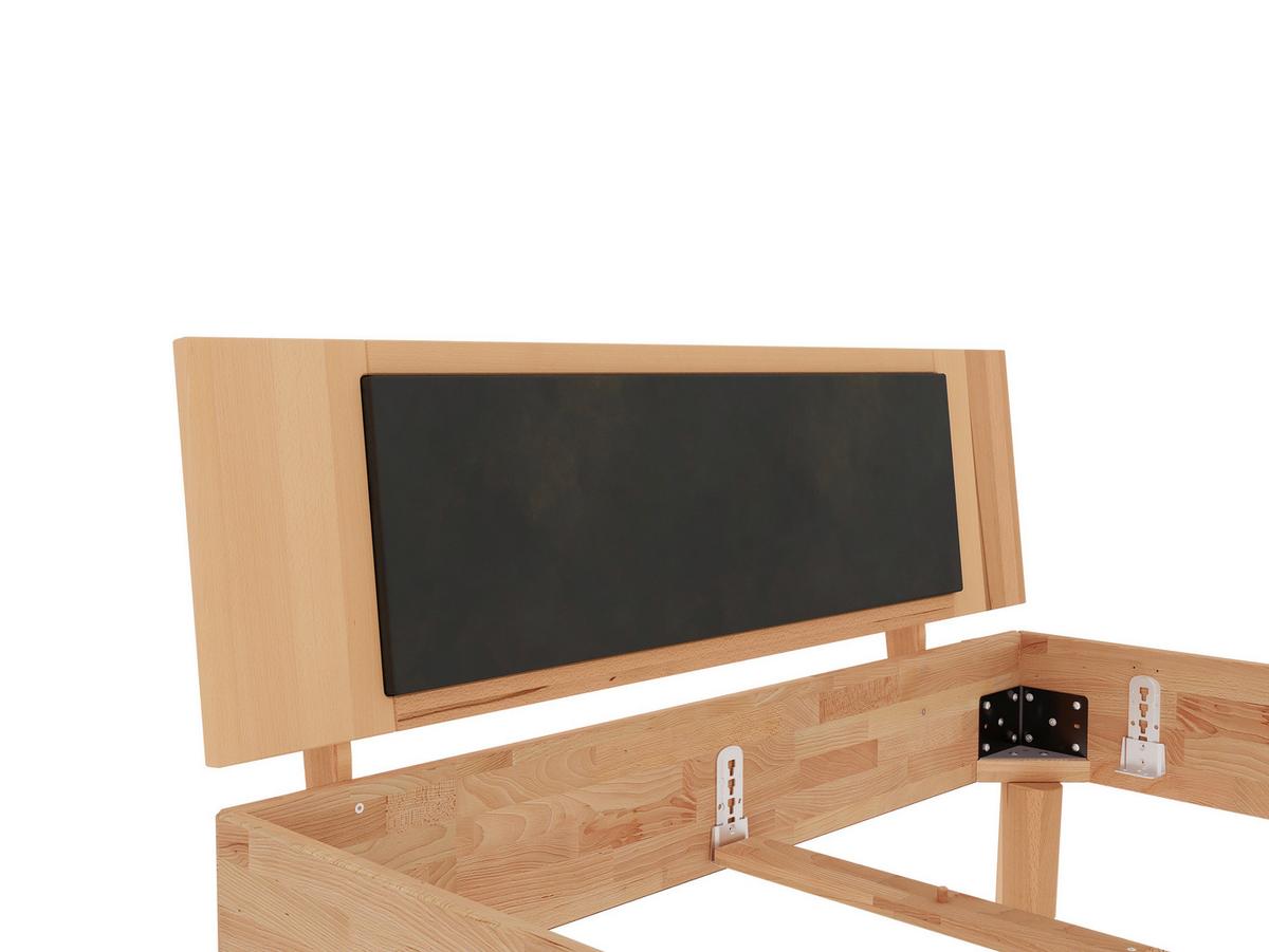 Bett Como Naturfarben /Kernbuche 140x200cm - Naturfarben/Kernbuche, MODERN, Holz (140/200cm) - MID.YOU