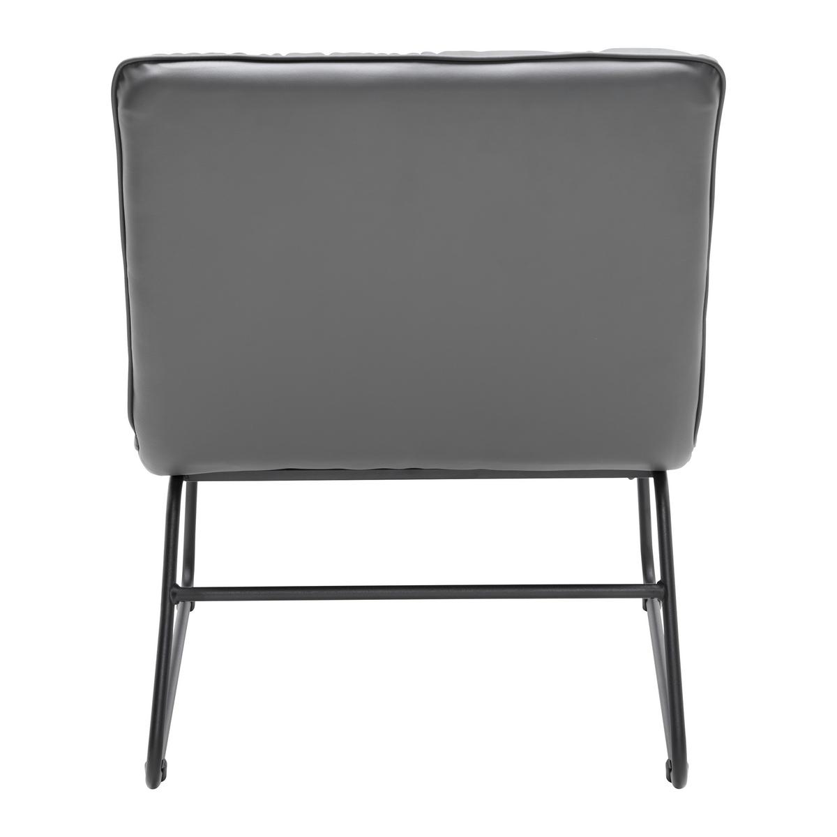 Křeslo Eleina - šedá - šedá/černá, Moderní, kov/textil (71/82/70cm) - Bessagi Home