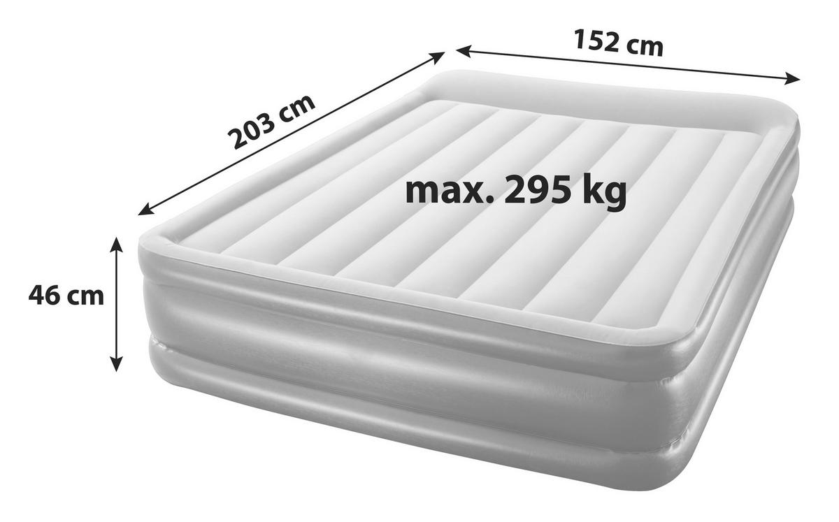 Luftbett Marianne 203x152x46 Cm Bis 300kg, Inkl. Pumpe - Blau/Grau, MODERN, Kunststoff (203/152/46cm) - Bestway