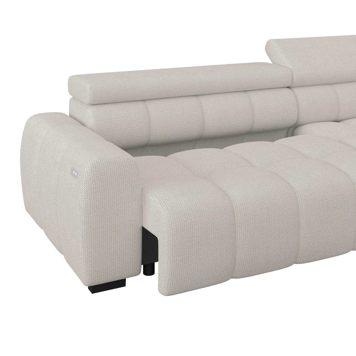 Ecksofa Fargo S Beige, B: 285 Cm - Sandfarben/Beige, Trend, Textil (285/168cm)