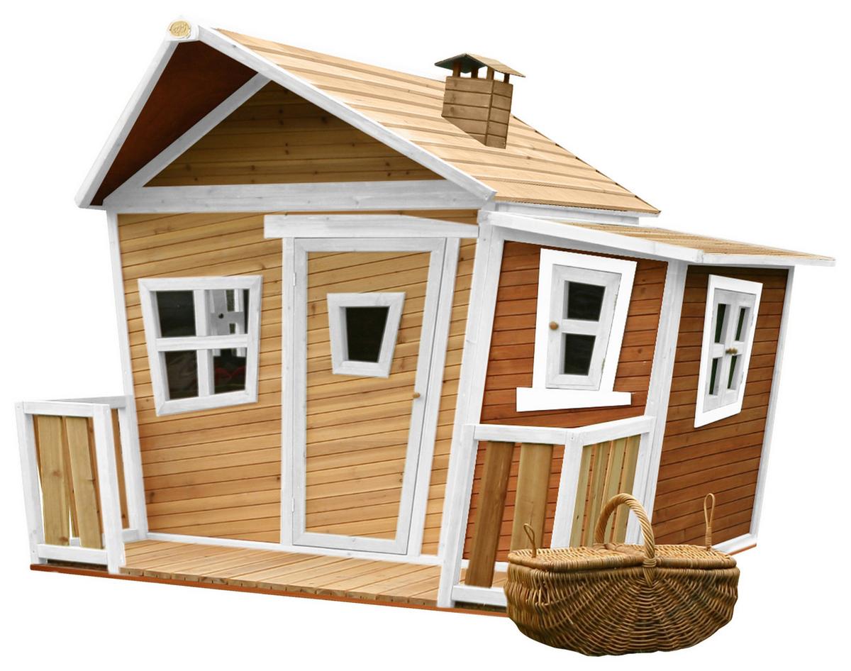 Spielhaus A030.107.01 - Braun/Weiß, KONVENTIONELL, Holz (220/174/193cm) - Ambia Garden