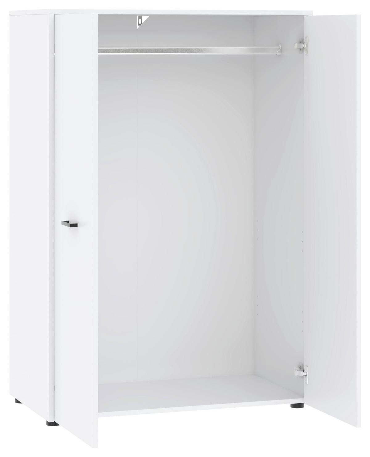 Kleiderschrank Kivo Weiß, B: 180 Cm - Weiß, Basics, Holzwerkstoff (180/239,40/52,1cm)