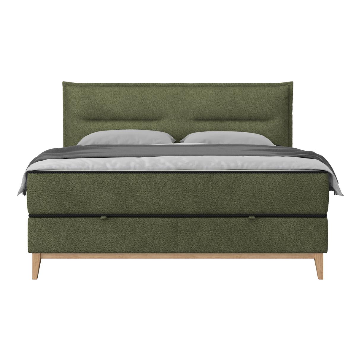 Boxbett Smile inkl. Matratze 180x200 - Grün, KONVENTIONELL, Holz/Holzwerkstoff (180/200cm) - James Wood