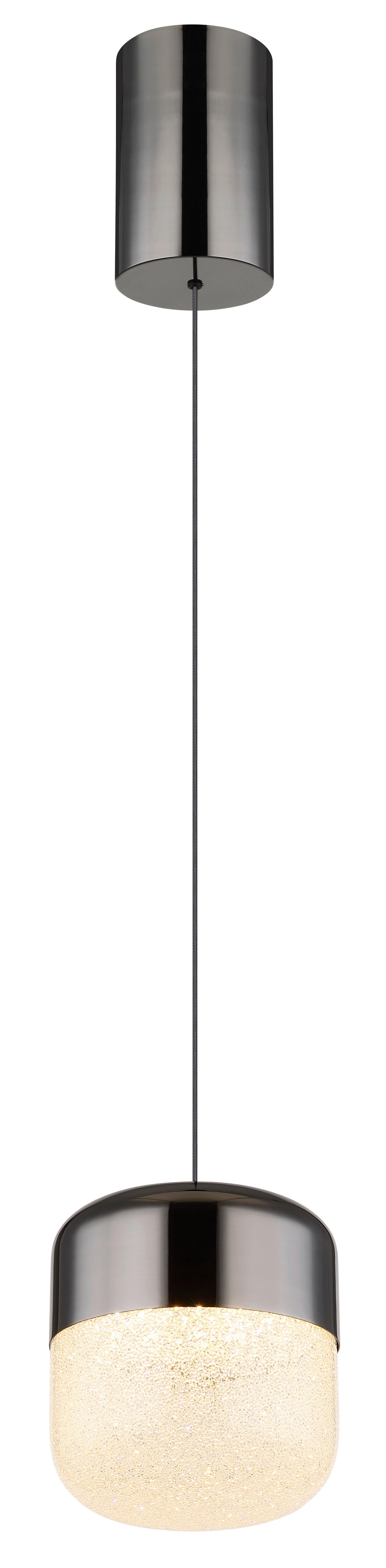 LED-Hängeleuchte 15721 - Klar/Graphitfarben, Design, Glas/Metall (15/200cm) - Globo