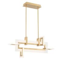 Led Függőlámpa Qn-Inizio-Lp-S-Bg - aranyszínű, Design, műanyag/fém (47,5/84/14cm) - Elstead Lighting
