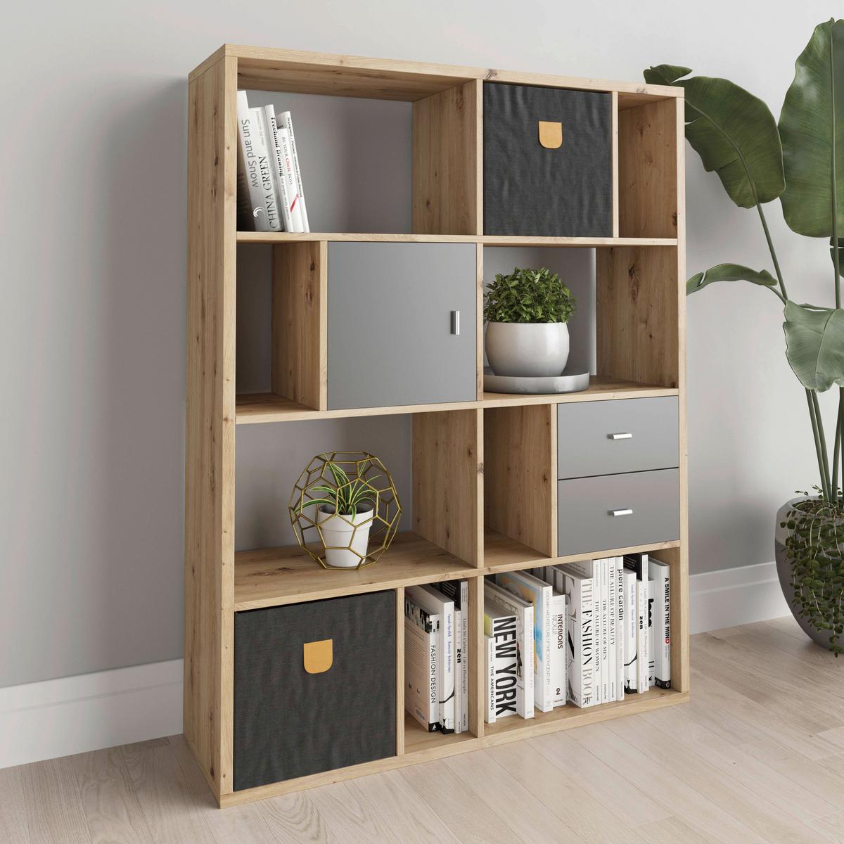 Container Fortuna - Grau, Basics, Holzwerkstoff (34/34/33,4cm) - MID.YOU