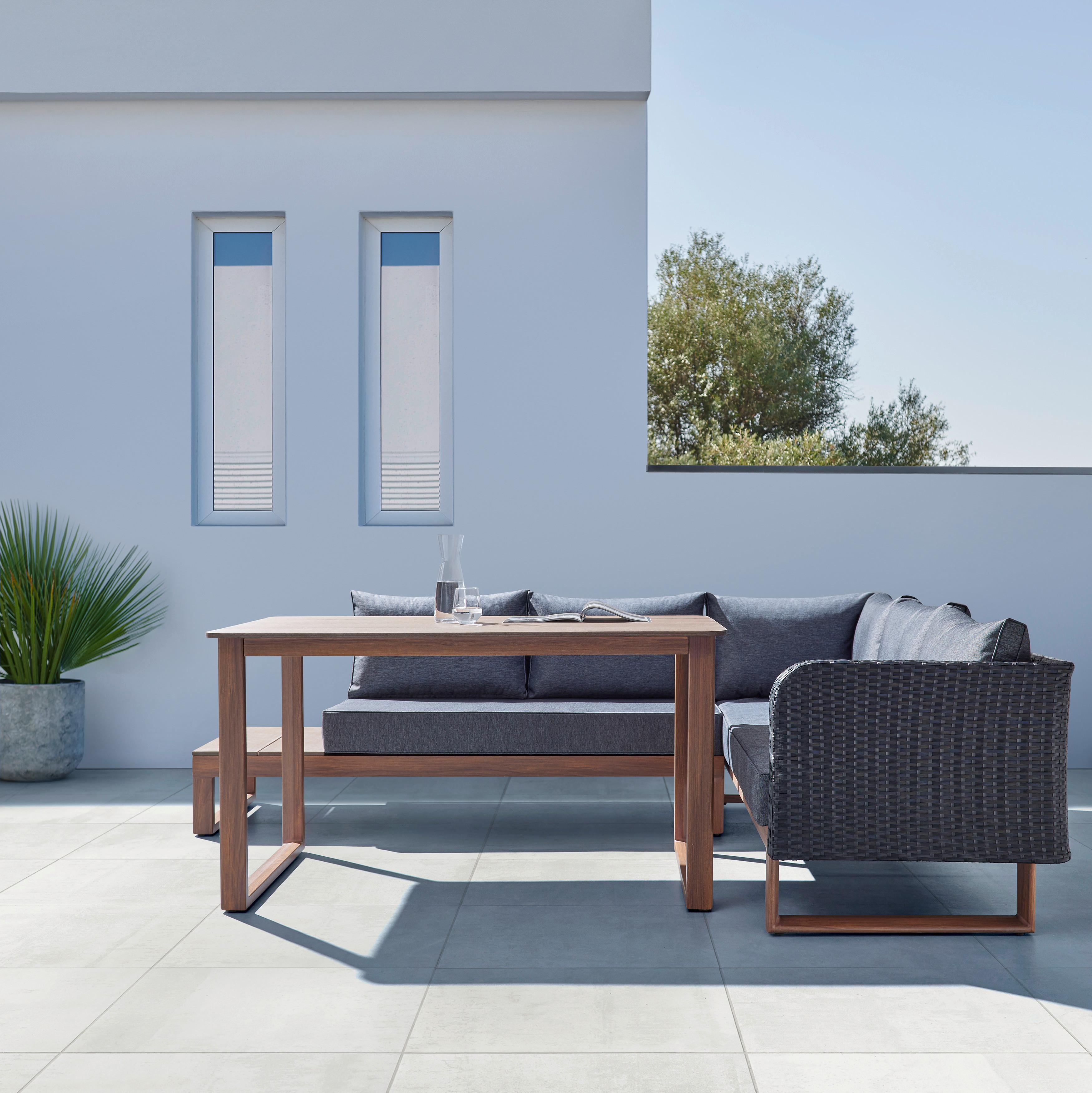 Zahradní Sedací Souprava Elisaveta Tmavěšedá - černá/tmavě šedá, Moderní, kov/textil - Bessagi Garden