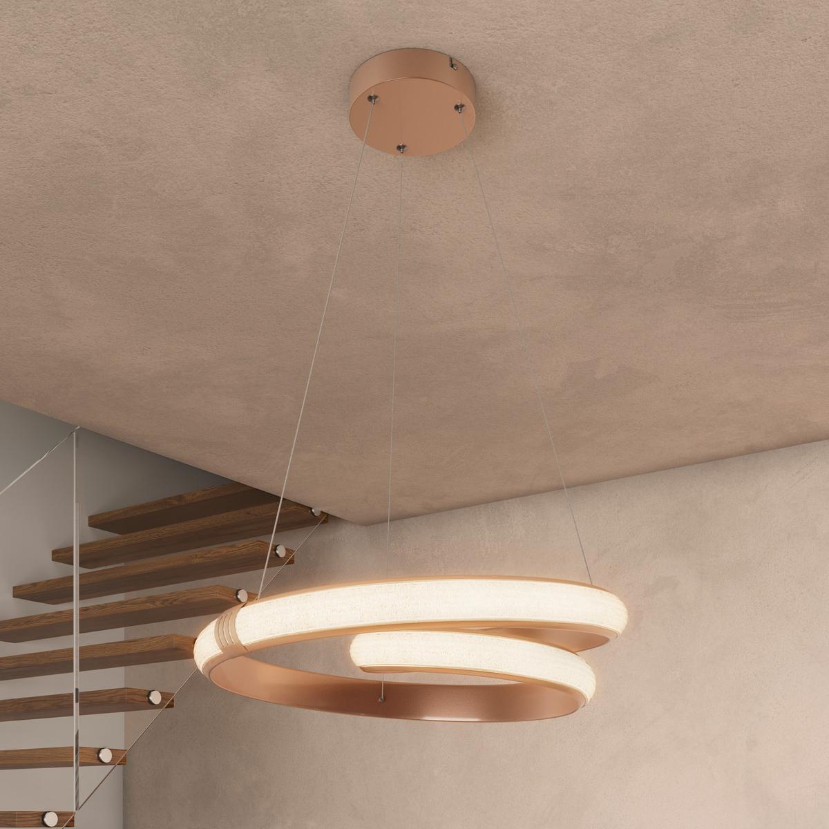 Led Függőlámpa Ceylan - cappuccino, Basics, műanyag/fém (50/120cm) - Luca Bessoni