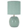 Tischleuchte Pontus Turquois Türkis B: 14 cm - Türkis, Basics, Keramik/Textil (14/27/14cm)