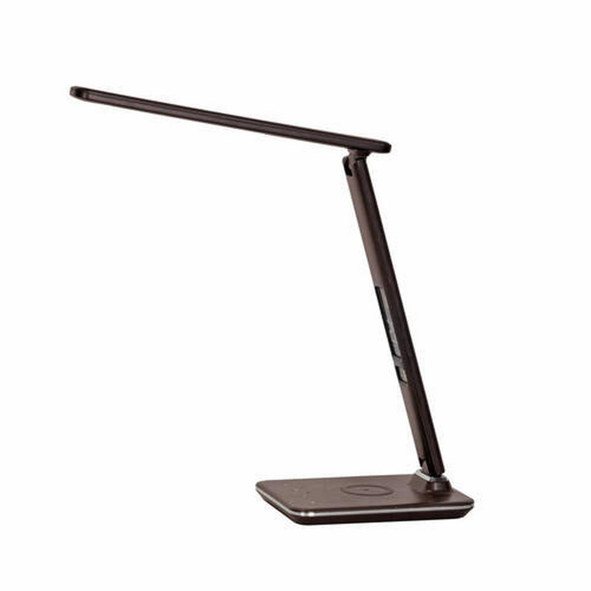 Led-tischlampe Adriano Dimmbar Braun Handyladefunktion - Braun, Basics, Kunststoff/Metall (31/14/60cm) - Paul Neuhaus
