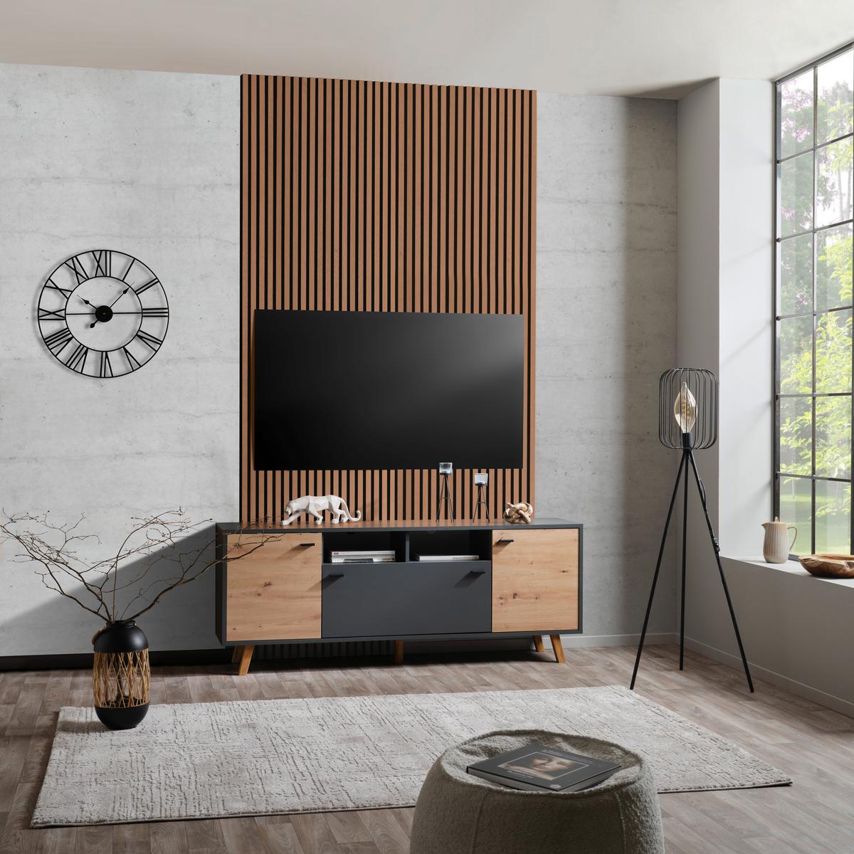 Akustikpaneel Josef - Walnussfarben, MODERN, Holzwerkstoff/Kunststoff (60/120/2cm)