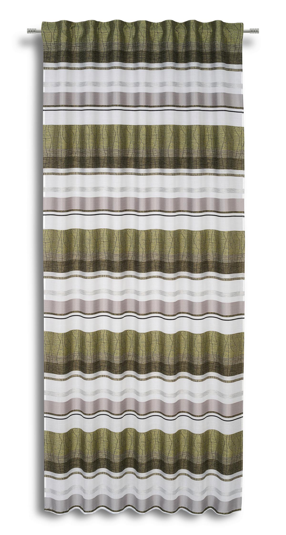 Készfüggöny Laurina Kb. 140/245cm - szürke/zöld, Modern, textil (140/245cm) - Luca Bessoni