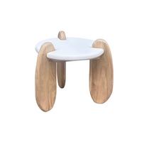 Beistelltisch Naturfarben/Weiß B: 50 cm - Naturfarben/Weiß, Design, Holz/Holzwerkstoff (50/50/50cm) - MID.YOU