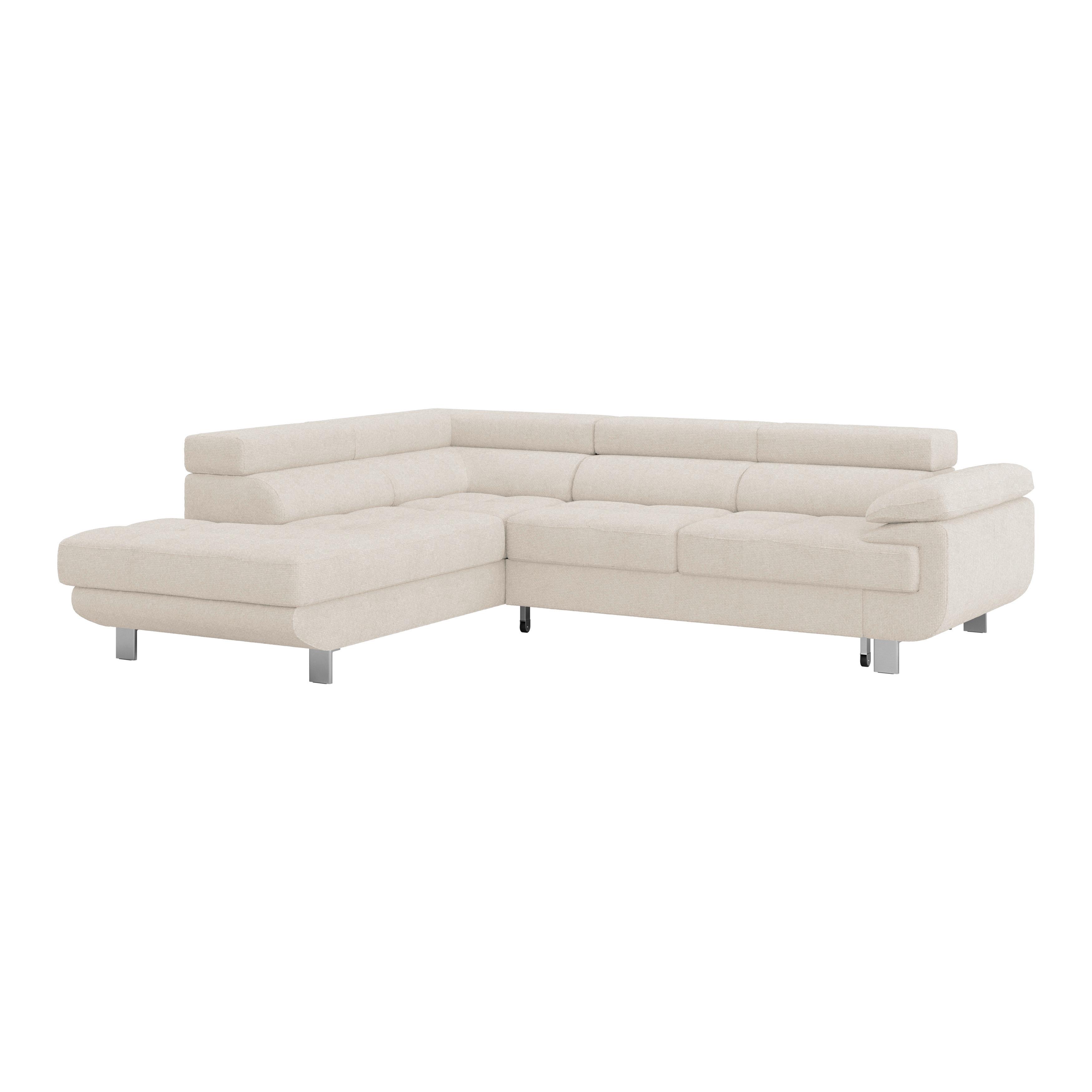 Ecksofa Savona - Perlmutt, MODERN, Textil (230/270cm) - Ondega