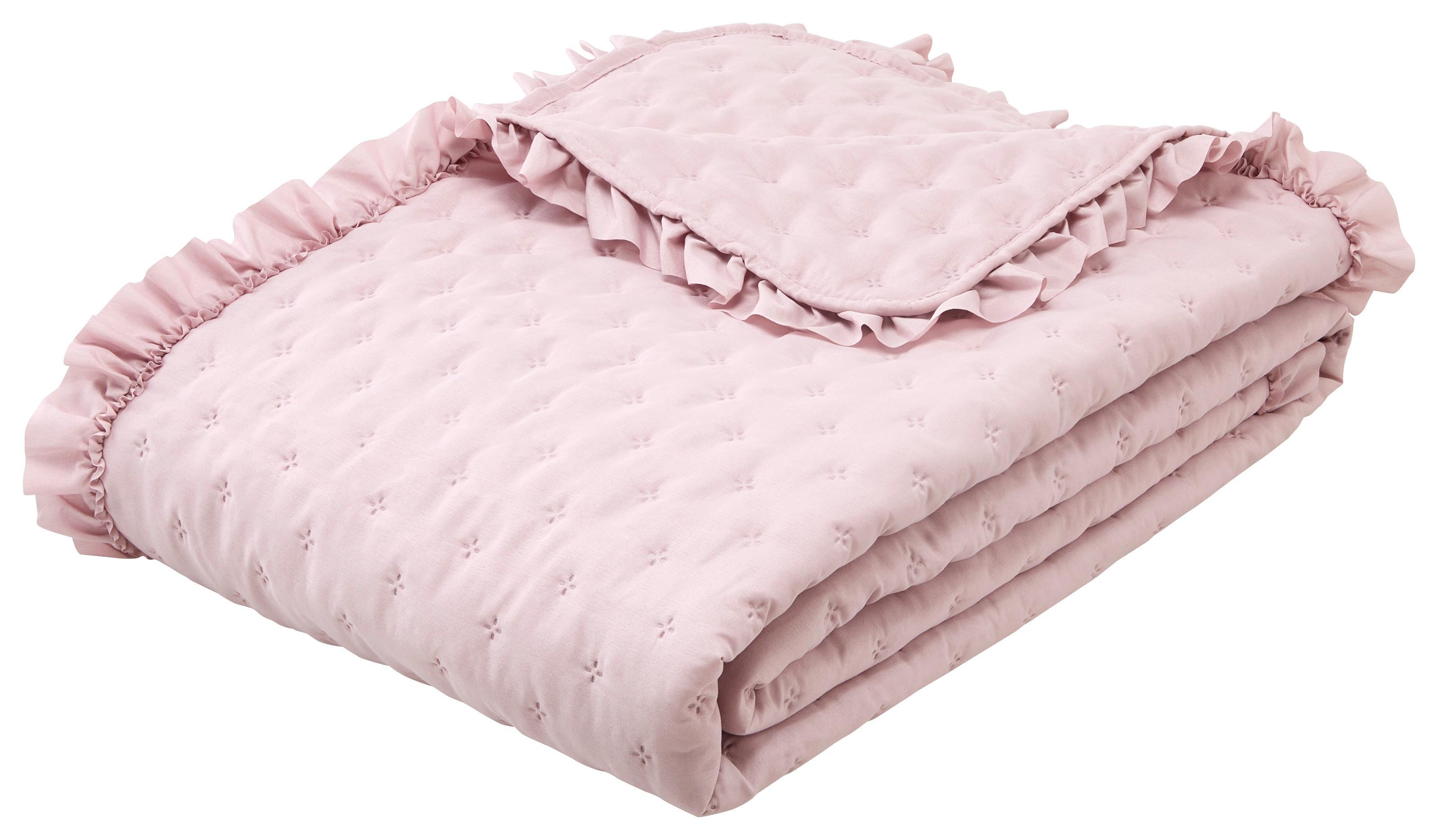 PŘEHOZ NA POSTEL DAISY - růžová, textil (160/220cm) - Mömax