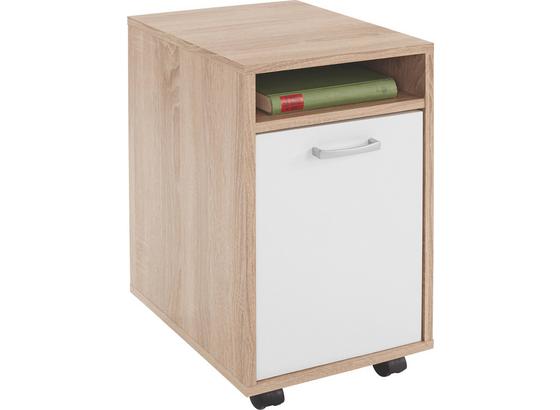 Kontajnér Na Kolieskach Laurenc - farby dubu, Moderný, umelá hmota/drevo (33/59,5/38cm) Kontajnér Na Kolieskach Laurenc - farby dubu, Moderný, umelá hmota/drevo (33/59,5/38cm)