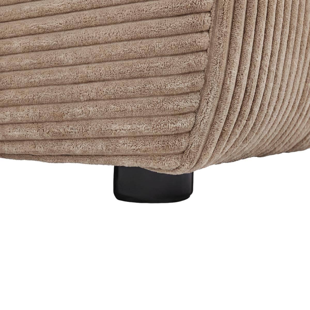 Rohová sedačka DAVE, obojstranná,karamelový menč. - karamelová, Modern, textil (227/146cm) - Based