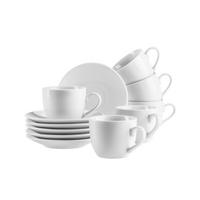 Tassenset Barca 12-teilig Porzellan, Weiß - Basics - Mäser