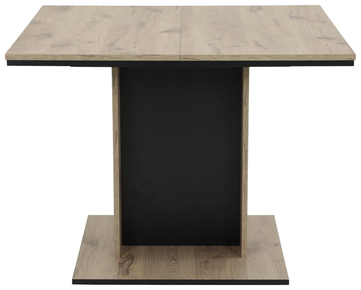 Ausziehtisch Raul 100 Az 100-140x76x100cm Artisan Eiche - Schwarz/Eiche Artisan, MODERN, Holzwerkstoff (100-140/76/100cm)