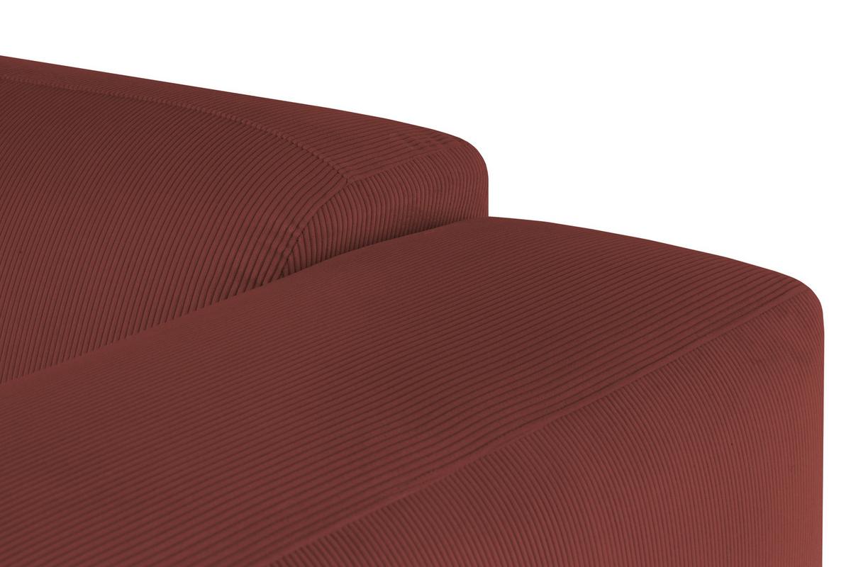 Ecksofa Hannah Rot 200x304 cm - Rot/Schwarz, Design, Textil (200/304cm) - MID.YOU