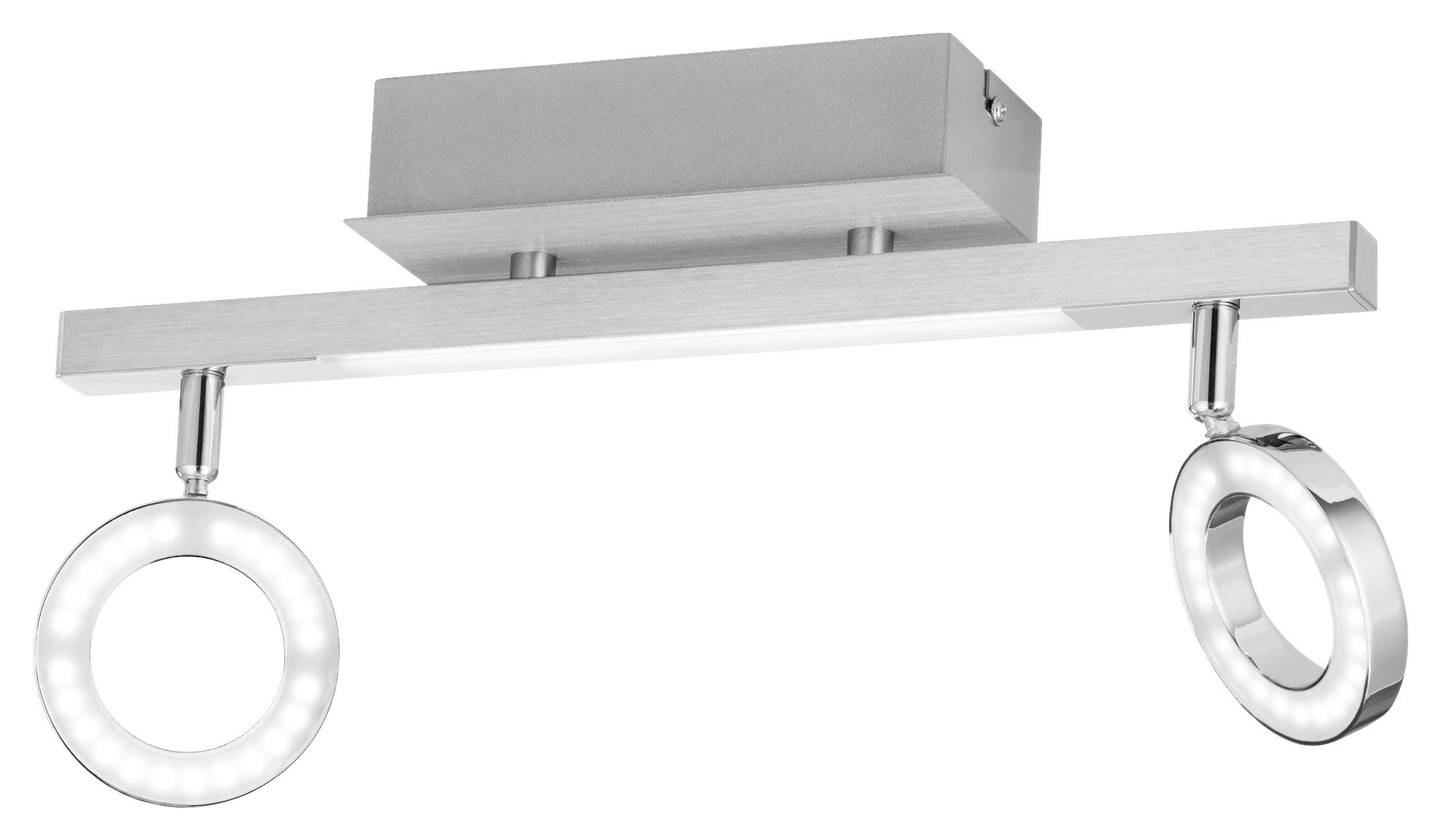LED-Strahler Cardillio 1 - Chromfarben/Alufarben, MODERN, Kunststoff/Metall (8,5/39cm)