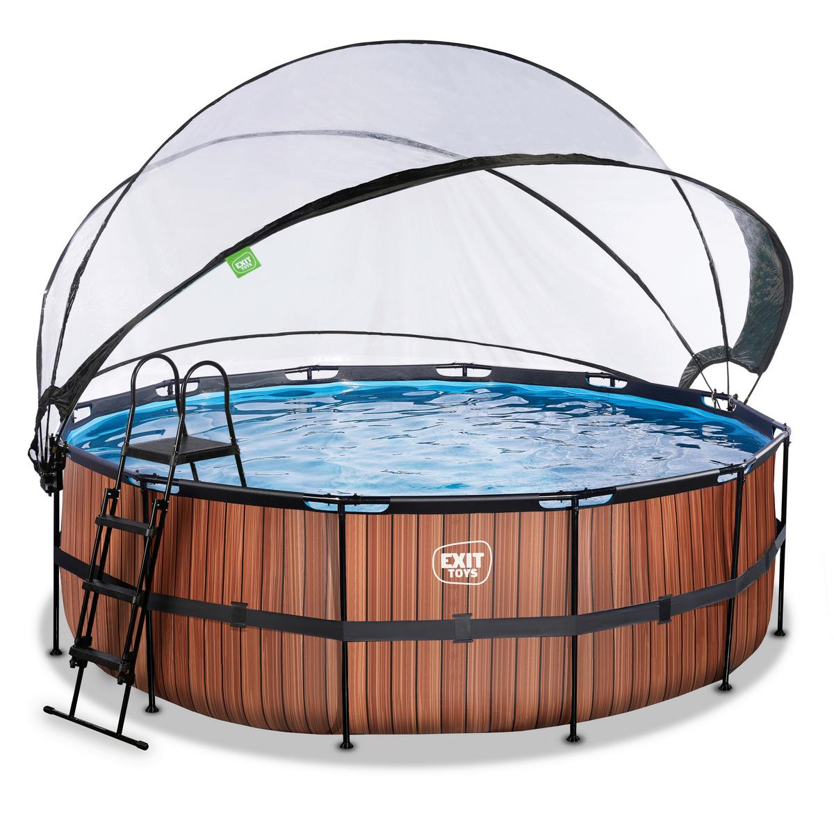 Pool-Set Braun, D/H: 427x122cm - Braun, KONVENTIONELL, Kunststoff (427/122cm) - EXIT Toys