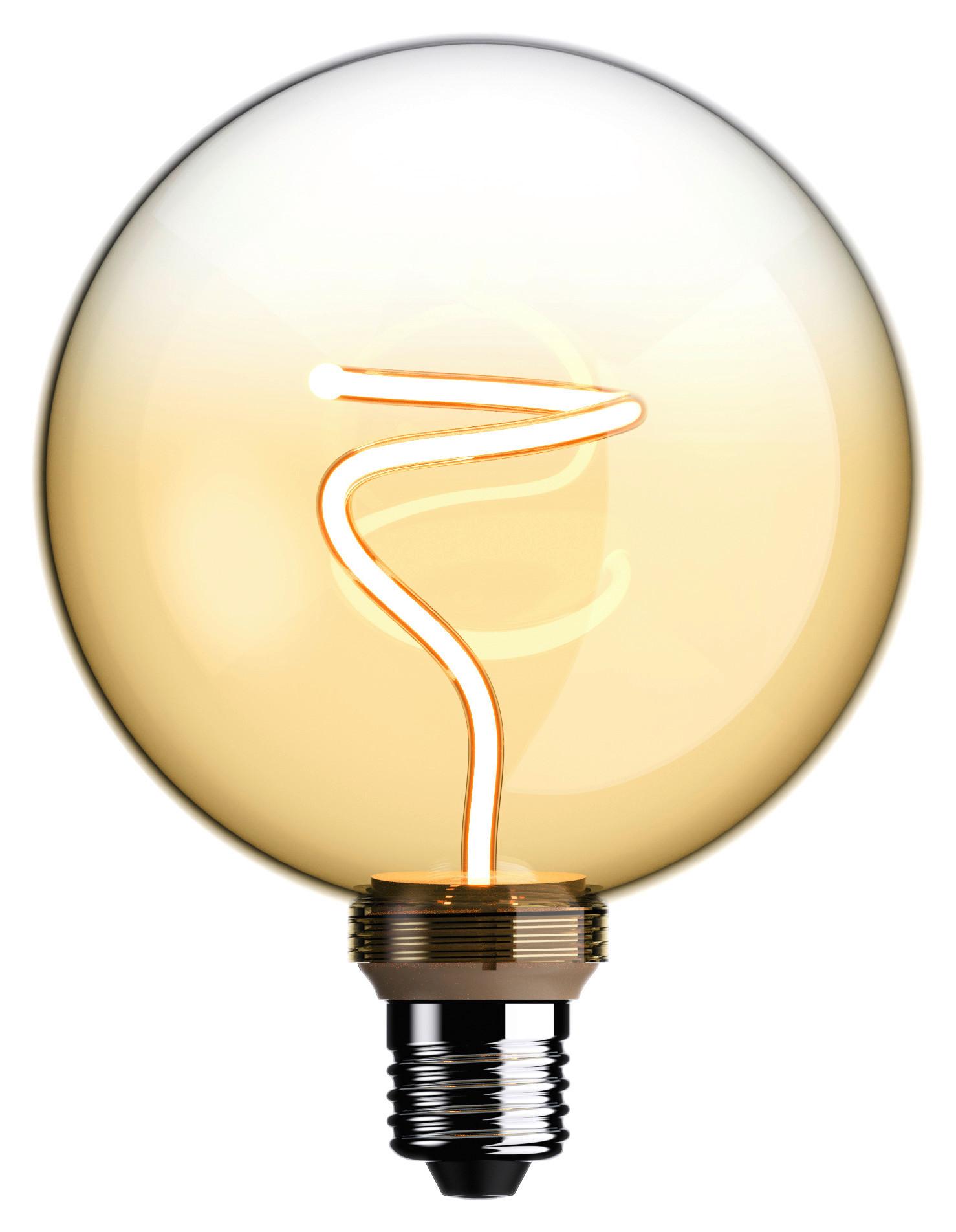 LED-Leuchtmittel 11538a - Klar/Bernsteinfarben, MODERN, Glas/Metall (12,5/16,4cm)