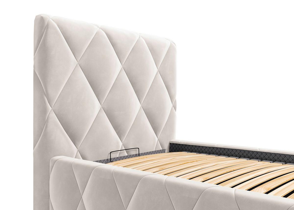 Polsterbett Trivio 90x200 cm Creme - Creme, MODERN, Holz/Holzwerkstoff (90/200cm) - MID.YOU