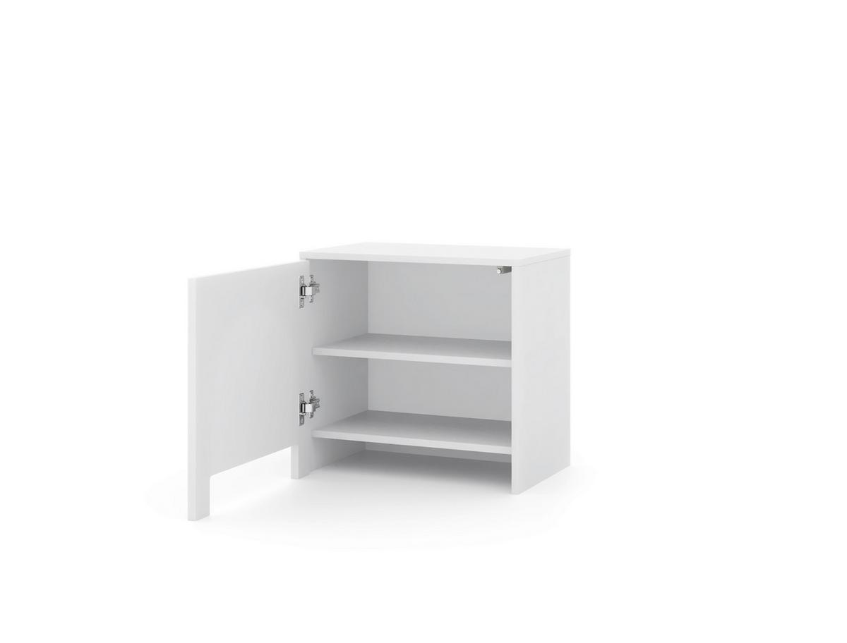 NOČNÝ STOLÍK ARCO - biela, Design, kompozitné drevo (50/49/35cm)