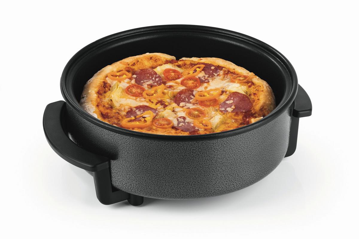 ELEKTRISCHE PFANNE 1500W, Bis 220C - Schwarz, Basics, Glas/Kunststoff (34/18/32cm) - GOURMETMAXX